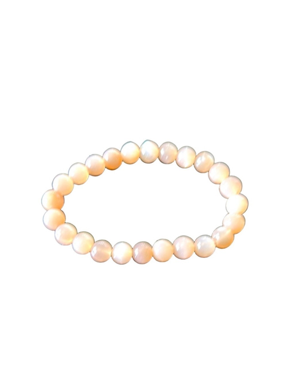 Elegant Pink Fawn Moonstone Beaded Bracelet for Inner Strength